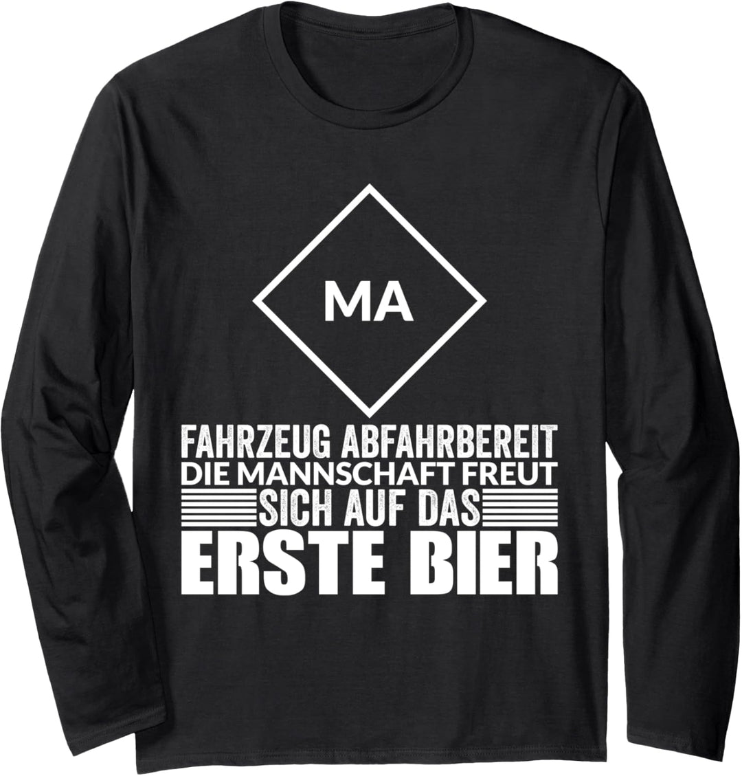 Feuerwehr Maschinist Löschgruppe Langarmshirt