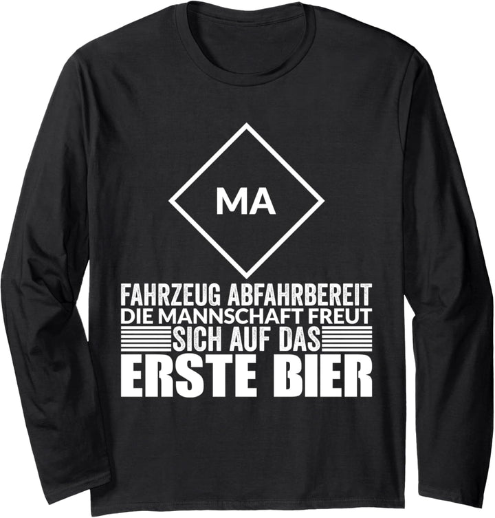 Feuerwehr Maschinist Löschgruppe Langarmshirt