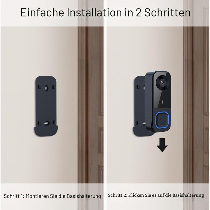 TKMARS Kabellose Türklingel mit Kamera und Monitor 4,5 Zoll – Video Türsprechanlage Funk ohne WLAN,