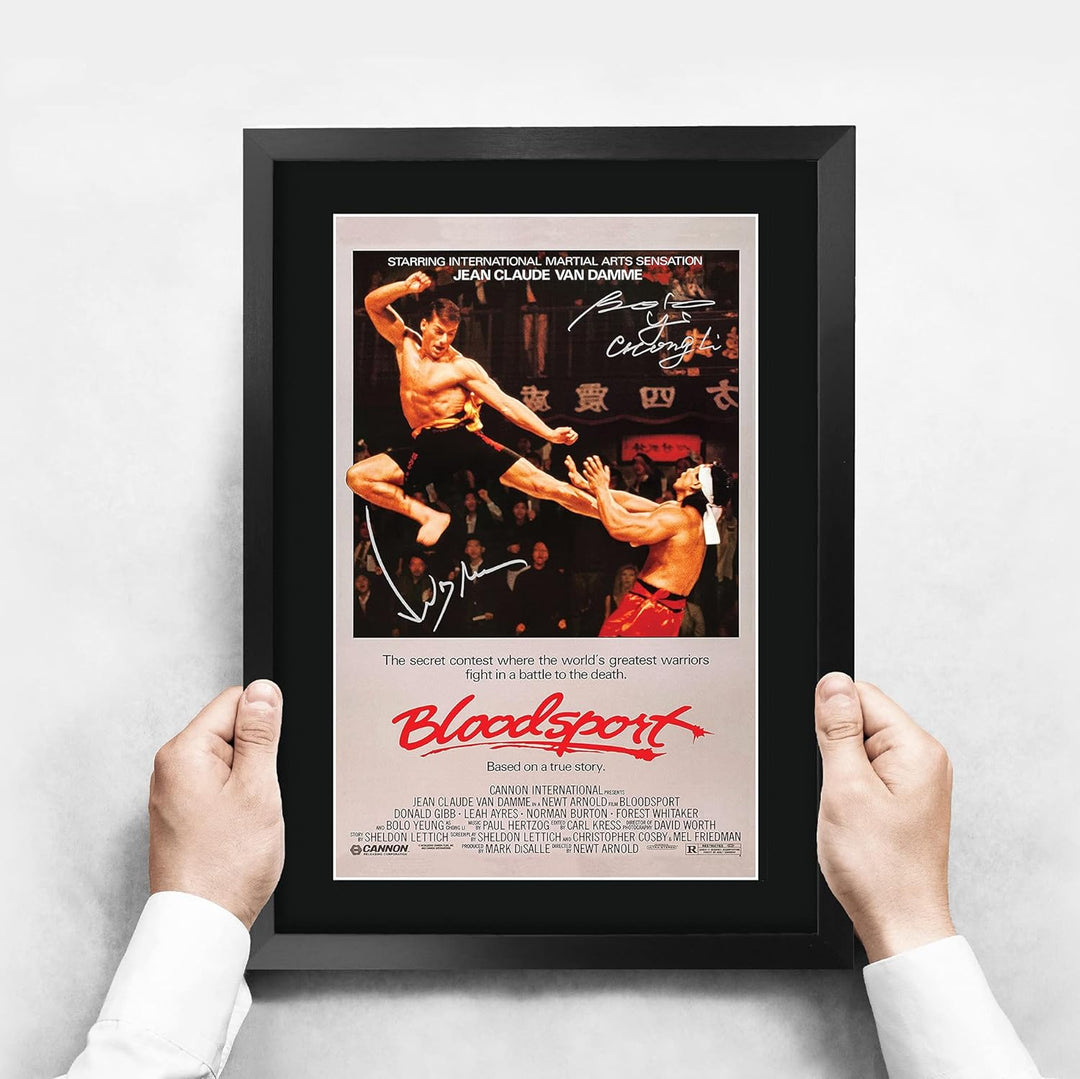 HWC Trading A3 FR Bloodsport Der Cast Jean-Claude Van Damme Geschenke Printed Poster Autogramm Bild