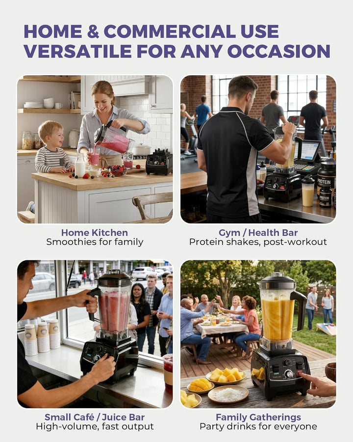 WantJoin Hochleistungsmixer 1800W | 2000ml Smoothie Maker für Gastronomie &amp; Haushalt, ETL-geprüfter