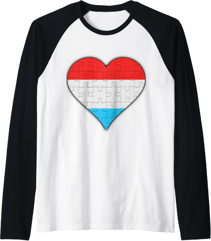 Luxemburg Luxemburgische Flagge Herz Raglan