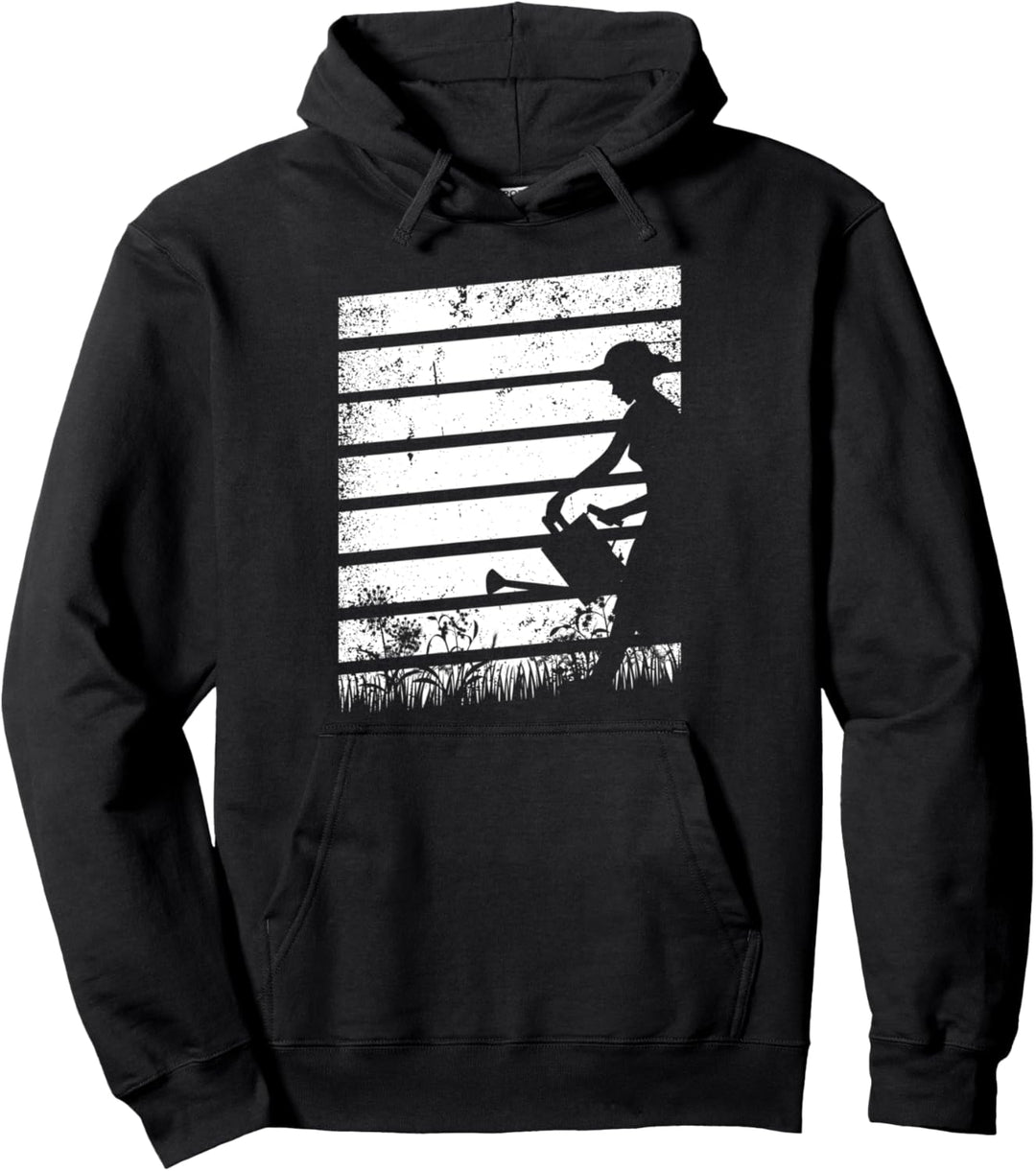 Gartenarbeit Retro Rasenmähen Gärtner Schrebergarten Beet Pullover Hoodie