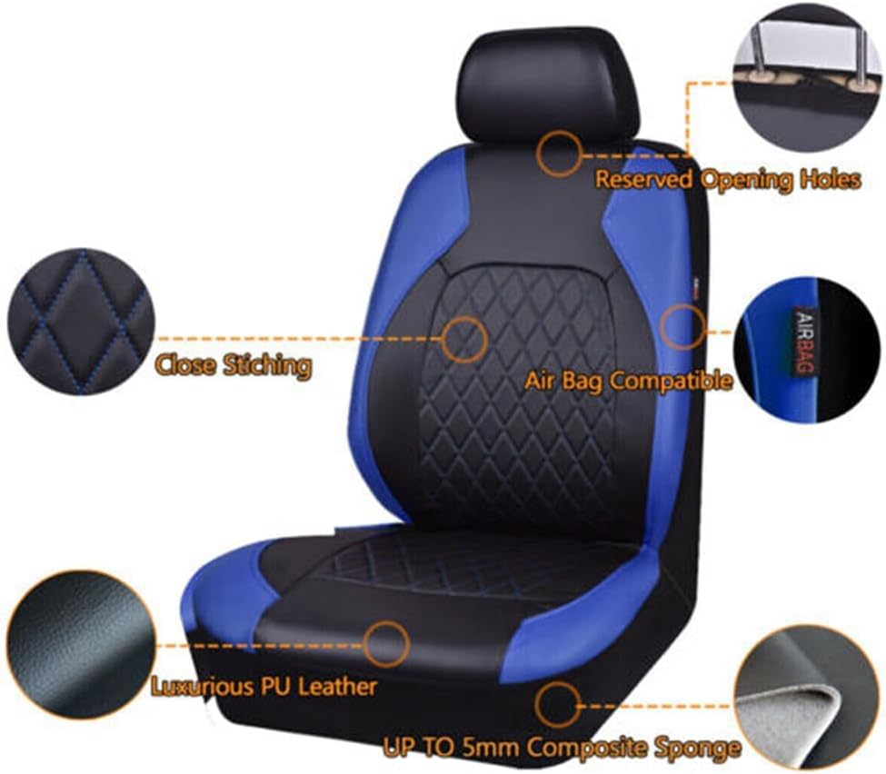 Auto Sitzbezug, für VW Caddy I, II, III, IV (1983-2019) Vorne Und Hinten Auto-Schonbezüge Wasserdich