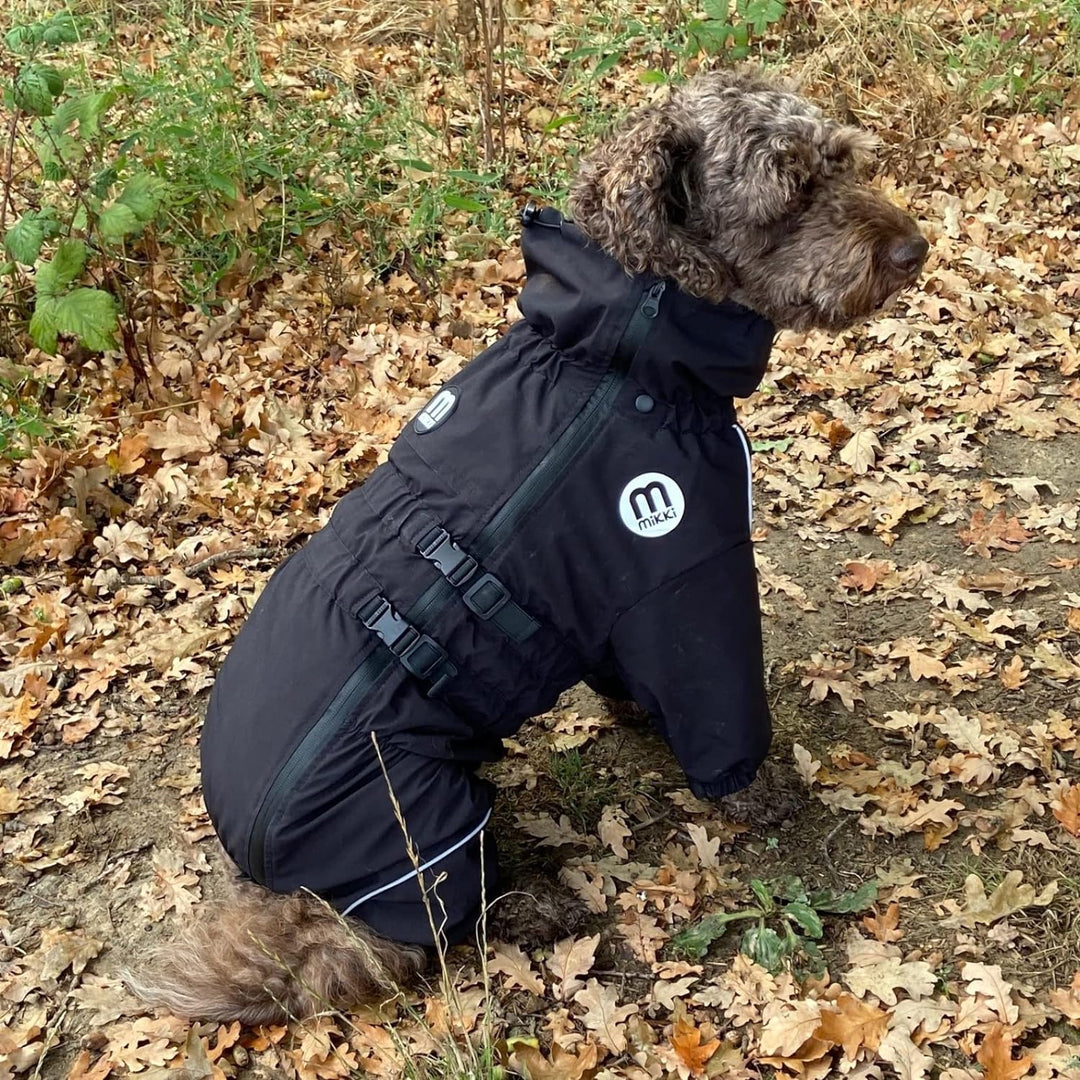 Mikki Doodles Hunde-Regenmantel, wasserdicht, Winddicht, seidiges Futter, weniger Reibung bedeutet w