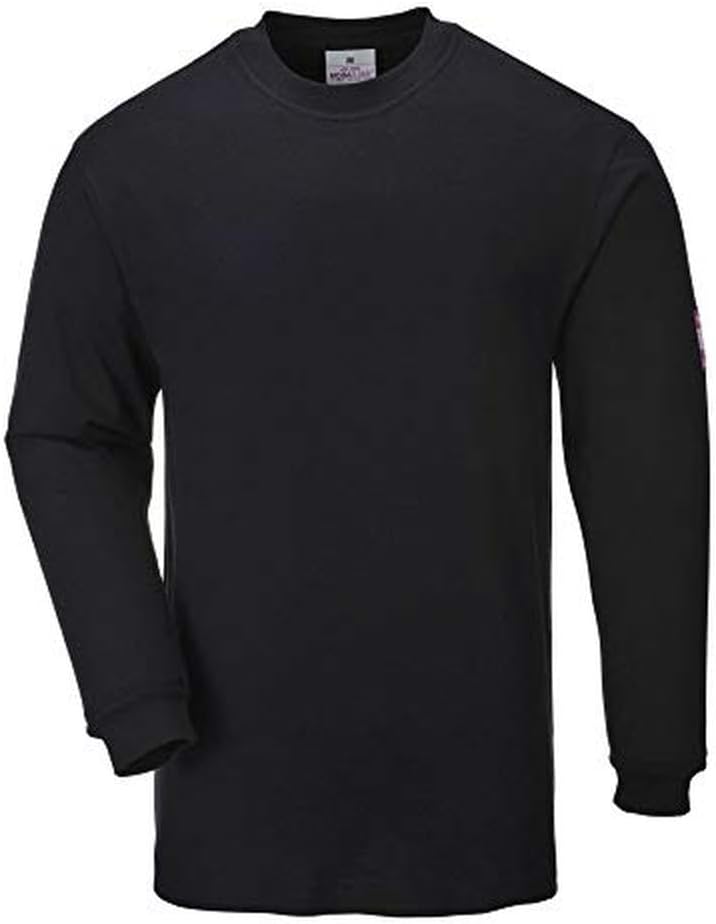 Portwest Flammhemmendes antistatisches Langarm T-Shirt, Grösse: M, Farbe: Marine, FR11NARM M Navy, M