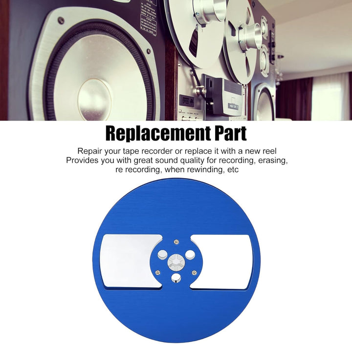 7-Zoll-Leerspule, Aluminiumlegierung, 2-Loch-Tonband-Leerspule, Ersatzteil, 184 G, für Nab-Flansch,