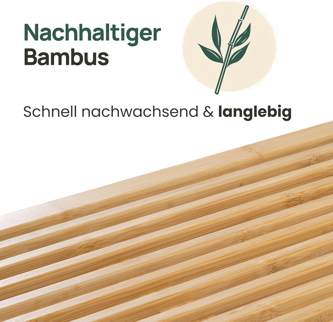 Bambus Sitzbank Mit Stauraum - Sitzbank Flur - Sitztruhe Mit Stauraum | BAM BOO BOX Truhenbank mit S