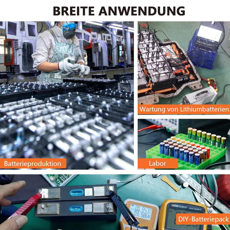 Batterie Innenwiderstandsmessgerät, Batteriespannungs Innenwiderstandsmessgerät 1uΩ~200Ω/0~±100VDC,