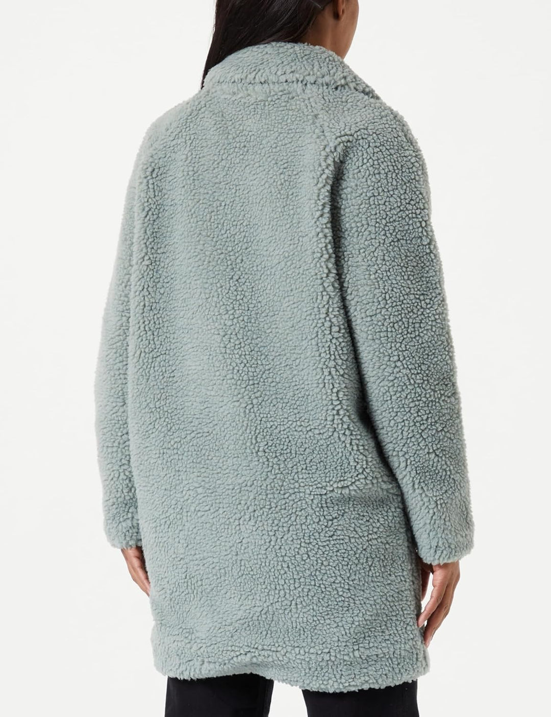 ONLY Damen Kurzmantel ONLNewAurelia Sherpa Coat Plüschmantel S Lily Pad, S Lily Pad
