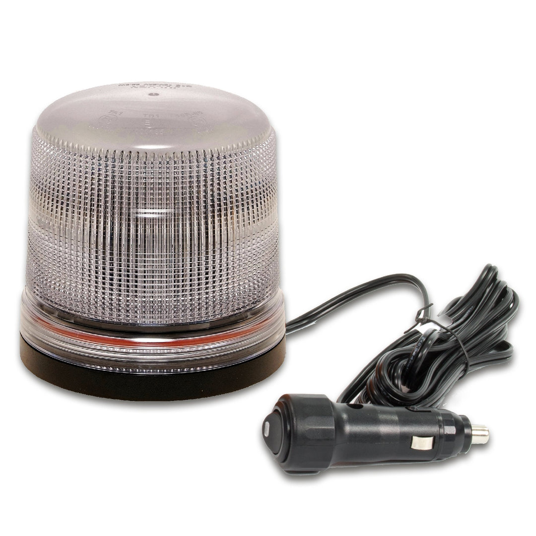 LED-MARTIN Rundumleuchte Sesto - 11 Blitzmuster - klar/blau - Magnetfuss - 12V 24V. Professionelle K