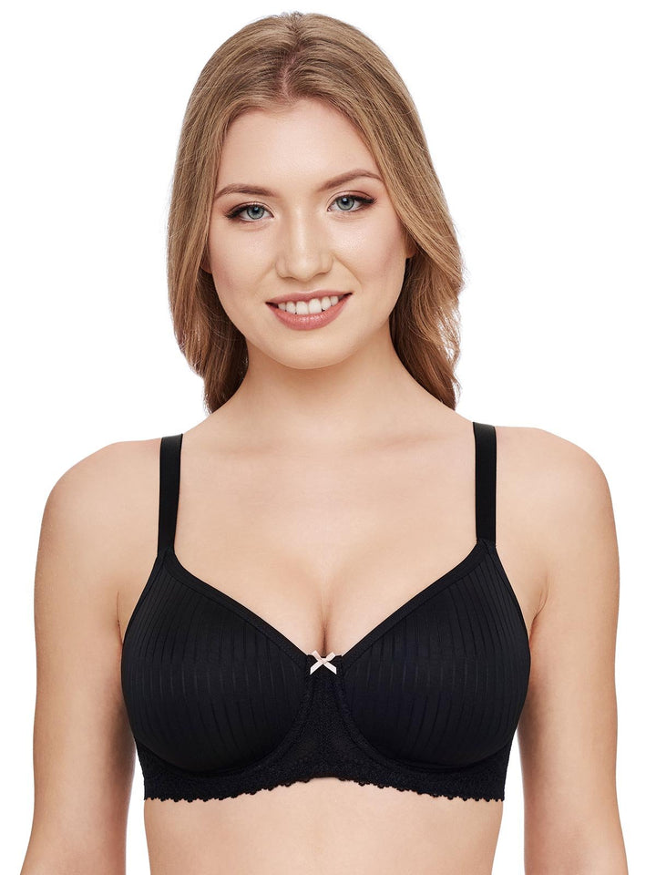 Susa Damen Bügelloser BH 75A Schwarz (Schwarz 004), 75A Schwarz (Schwarz 004)