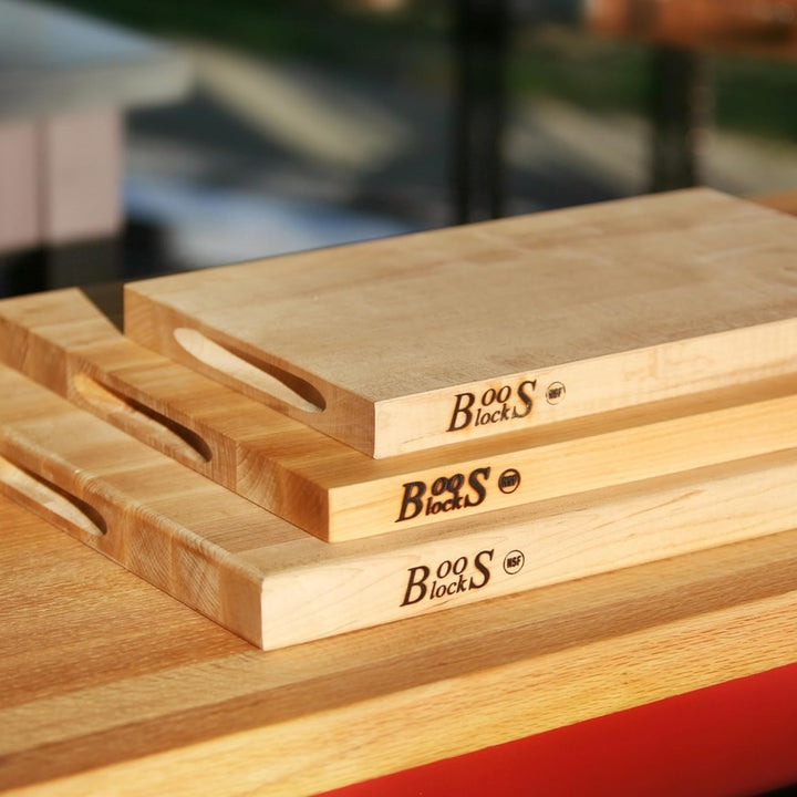 Boos Block Ahorn Schneidebrett Gross – Hackblock Holz – Maple Cutting Board – Lebensmittelecht – 46