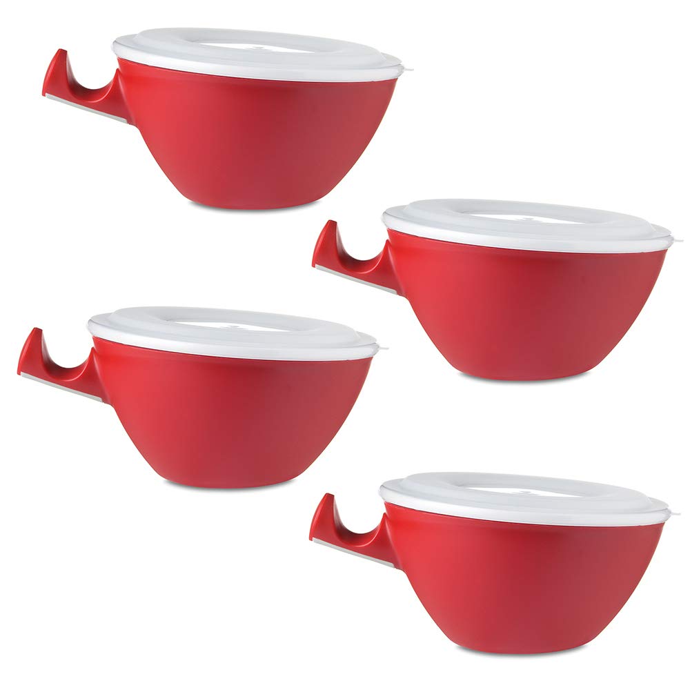 Mepal Loomm ESS Schale Porzellan Kunststoff (rot 4er Set)