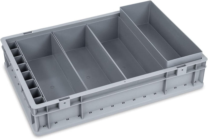aidB Einsatzkästen - Set 1/4 Unterteilung für Euroboxen 600x400x120, Set 1/4 Unterteilung