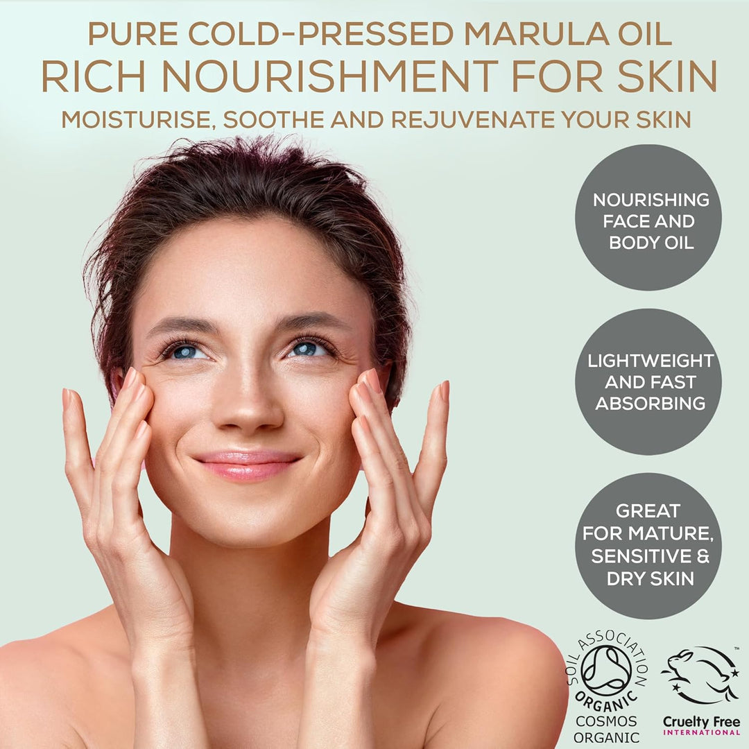 Zertifiziertes Bio Marulaöl 50ml – 100% reines Marulaöl für Gesicht, Körper und Haare – natürlich, k