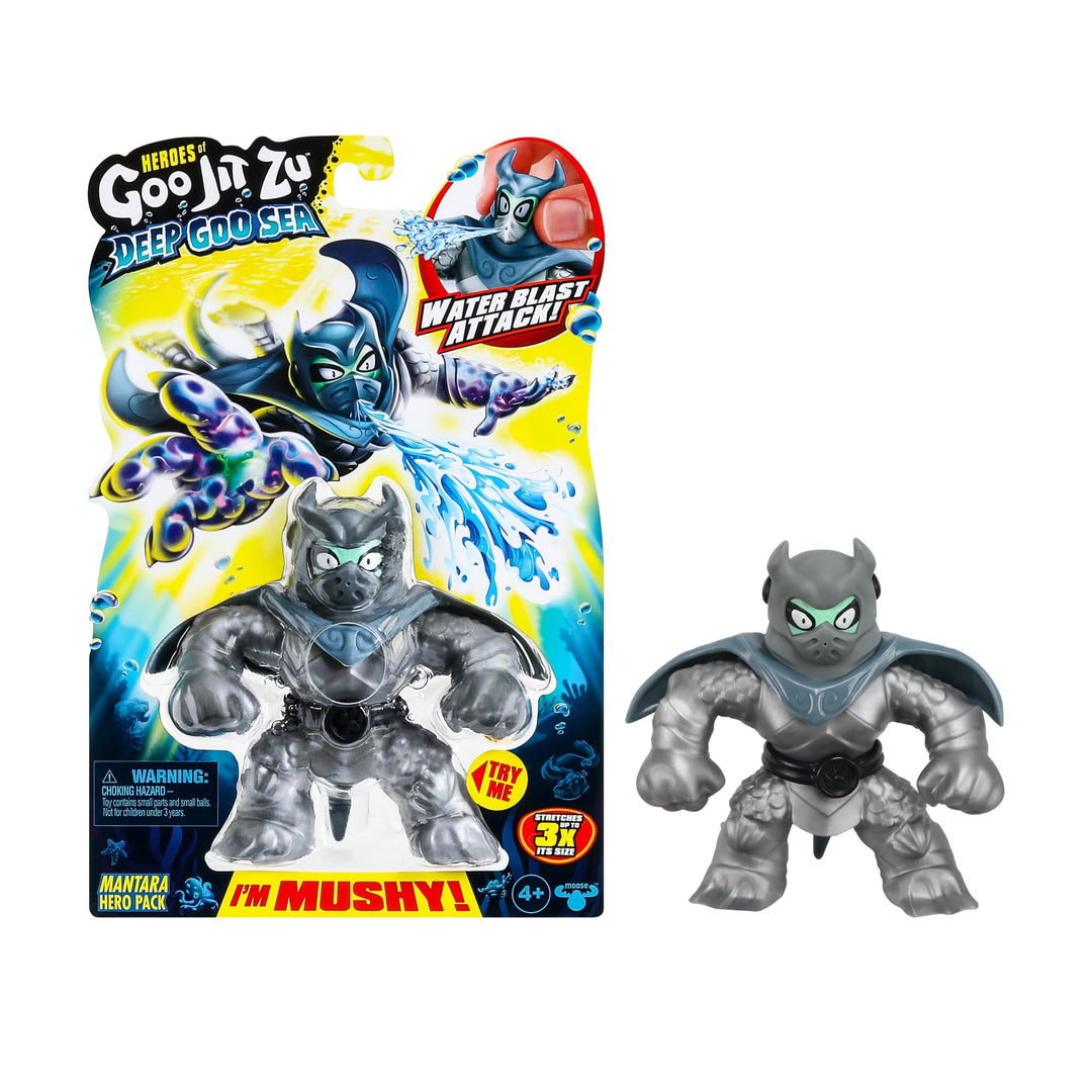 Heroes of Goo Jit Zu Deep GOO Sea Helden-Packung mit Mantara. Super Stretchy und Dehnbare Actionfigu