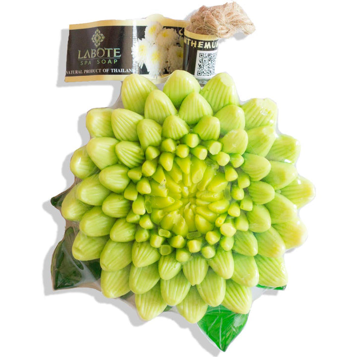 LABOTE Handgemachte thailändische Bio Naturseife Chrysantheme mit typischem Duft, 5 Stück, Chrysanth