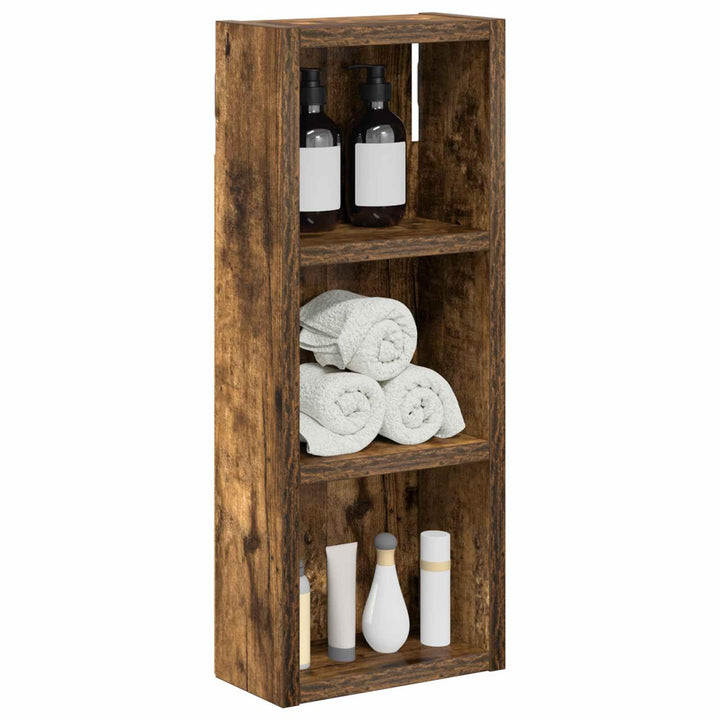 vidaXL Badezimmer-Wandschrank Geräucherte Eiche 20 x 10 x 50 cm, Moderner Badschrank, rechteckiges R