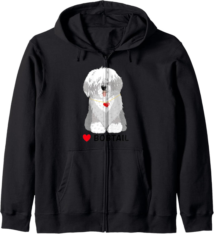 Old English Sheepdog T-Shirts – Bobtail Hunde-Shirts Kapuzenjacke