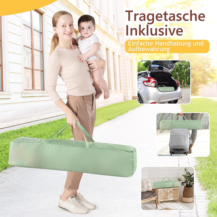 DREAMADE 200 x 140 cm Baby Laufstall, Laufgitter mit 50 Bällen &amp; Tragetasche, Krabbelgitter für Kind