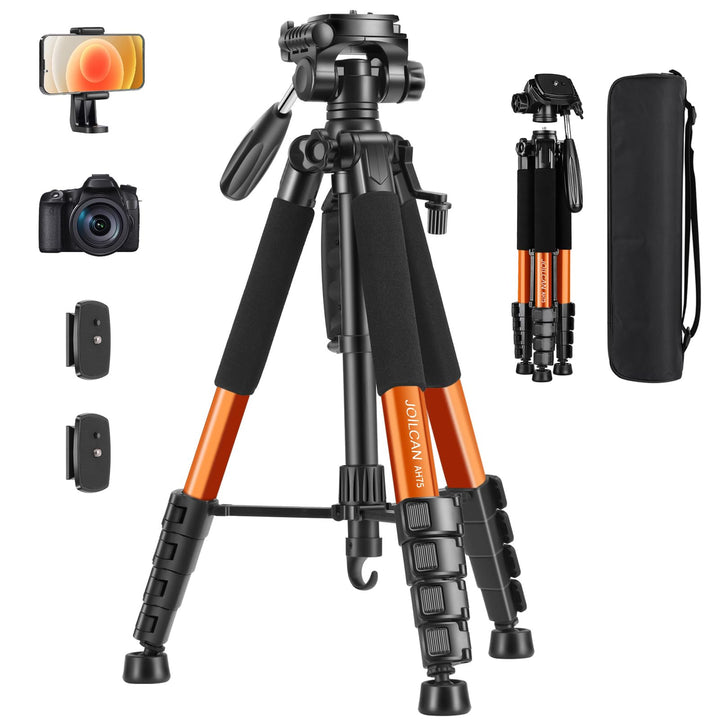 JOILCAN Kamera Stativ, 187cm Aluminium Leichte Dreibeinstativ für Canon Nikon DSLR mit Abnehmbar 3-W