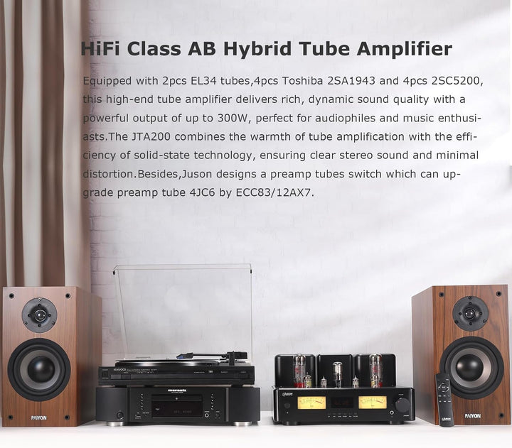 Juson Audio JTA200 300W EL34 Röhrenverstärker HiFi High-End Class AB Hybrid Stereo Röhrenverstärker