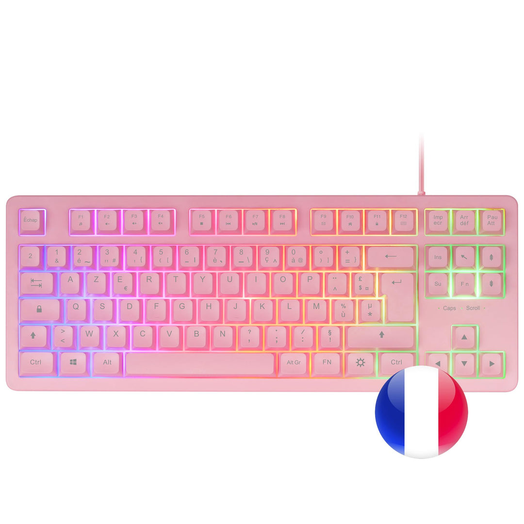 MARSGAMING MCP-RGB3, Pack Gaming-Tastatur Fixed RGB + Gaming-Maus RGB Flow 3200 DPI + Headset Over-E