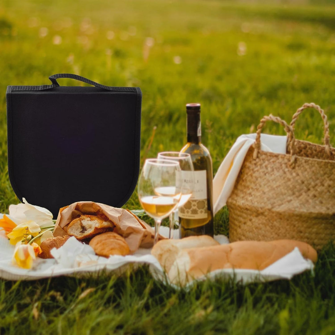 Camping Geschirr Set mit Bechern – Besteckset mit Edelstahl Gabeln, Messer, Löffel, Teller und Silik