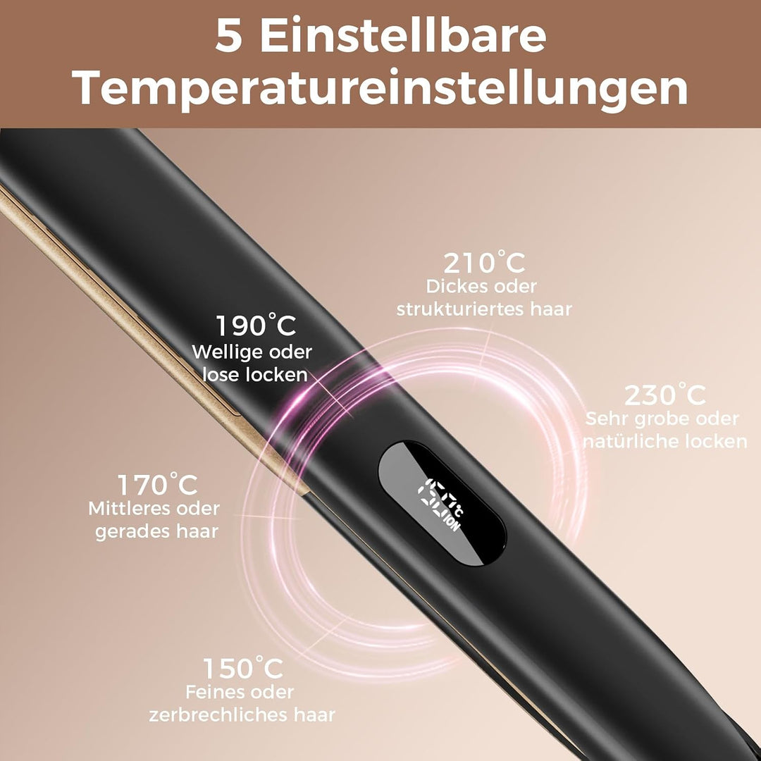 Glätteisen Haarglätter Reise Locken Glätten Ionische 120-230℃ | 5 Einstellbare Temperatureinstellung