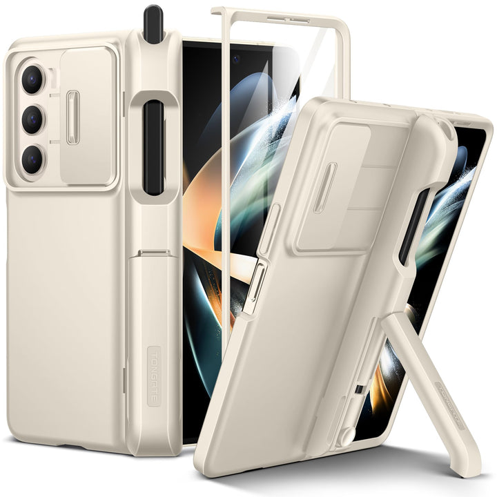 Tongate für Z Fold 5 Hülle, Z Fold5 S Stift Halter Hülle mit Scharnierschutz, Eingebauter Displaysch
