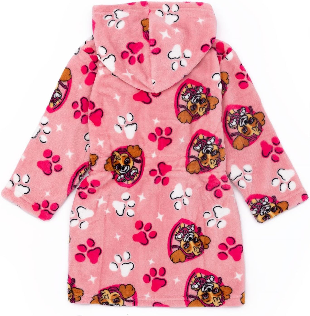 PAW PATROL Mädchen Rosa Kapuzenbademantel | Betrete das Abenteuer Mädchen Bademantel | Kuschle dich
