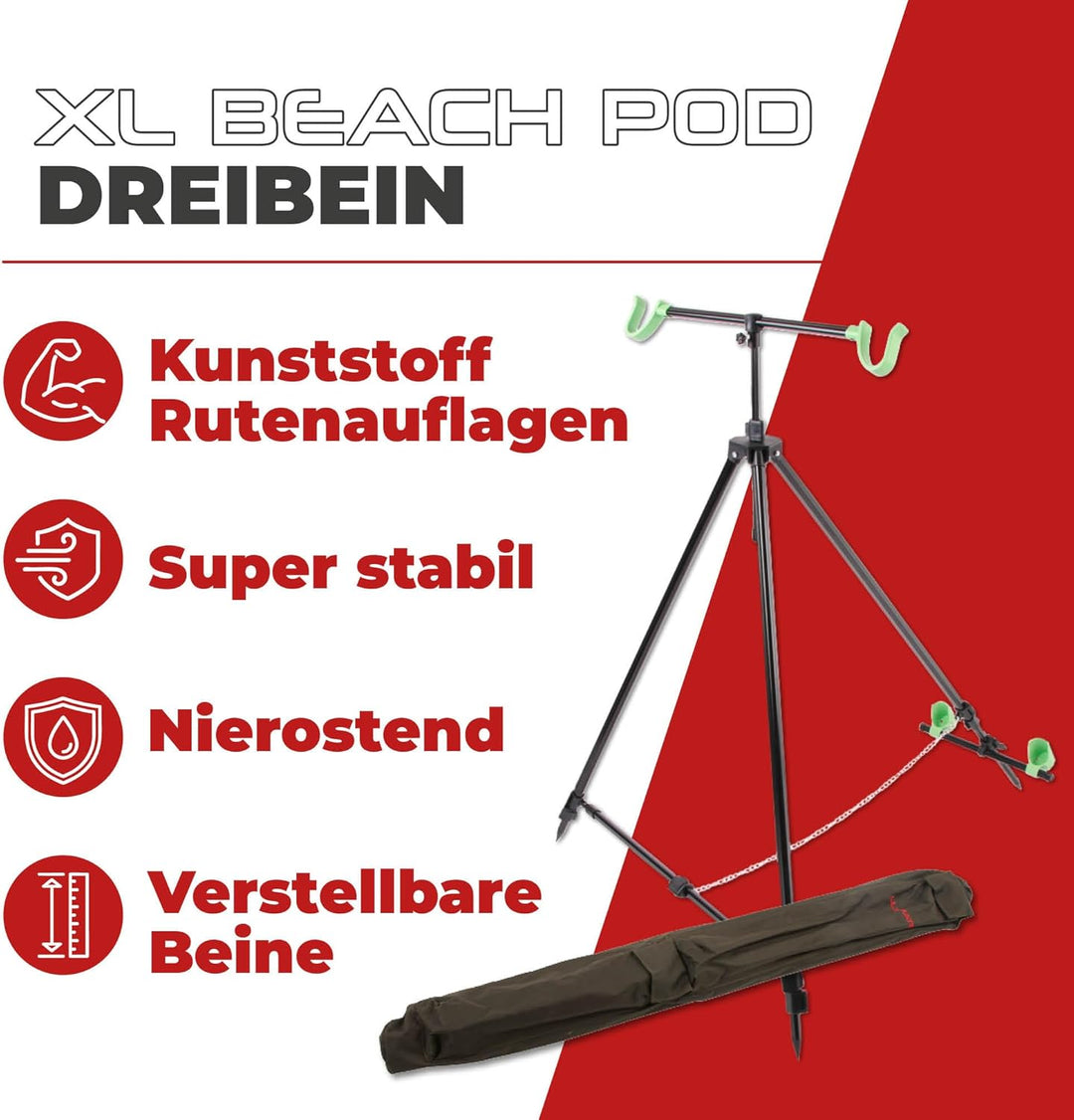 Ultimate XL Beach Pod Dreibein | Brandungsrutehalter