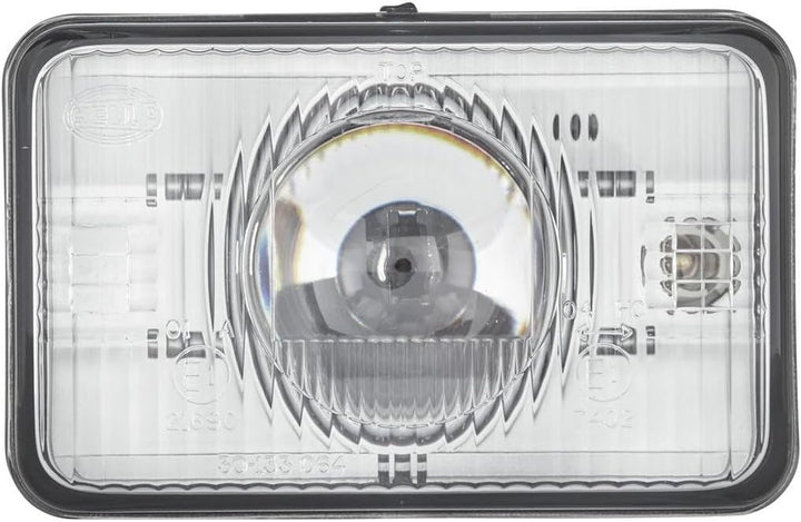 HELLA - Halogen/DE-Scheinwerfereinsatz, Hauptscheinwerfer - 12V - rechteckig - Einbau - Lichtscheibe