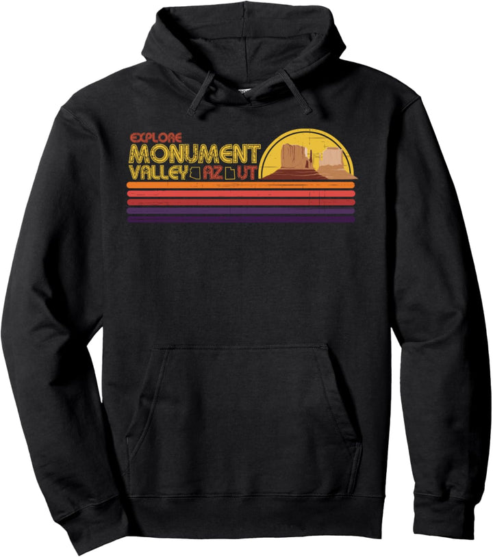 Explore Monument Valley T-Shirt AZ UT Vintage Stripes Tourist Pullover Hoodie