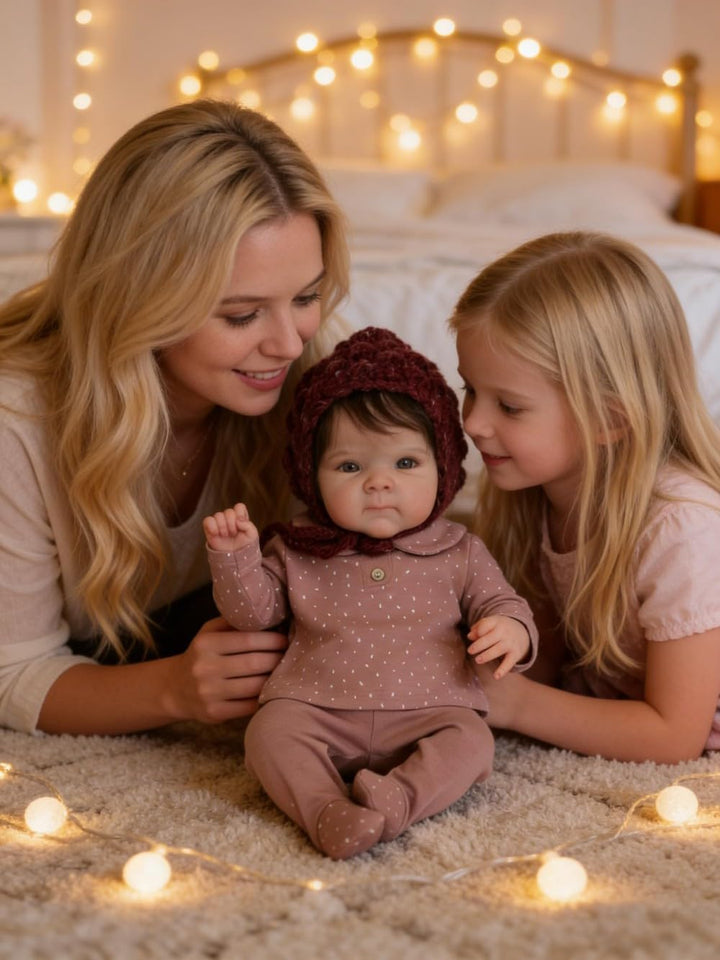 Zero pam lebensechte Silikon Reborn-Baby-Puppen Mädchen 45 cm realistische Neugeborene Babypuppen An