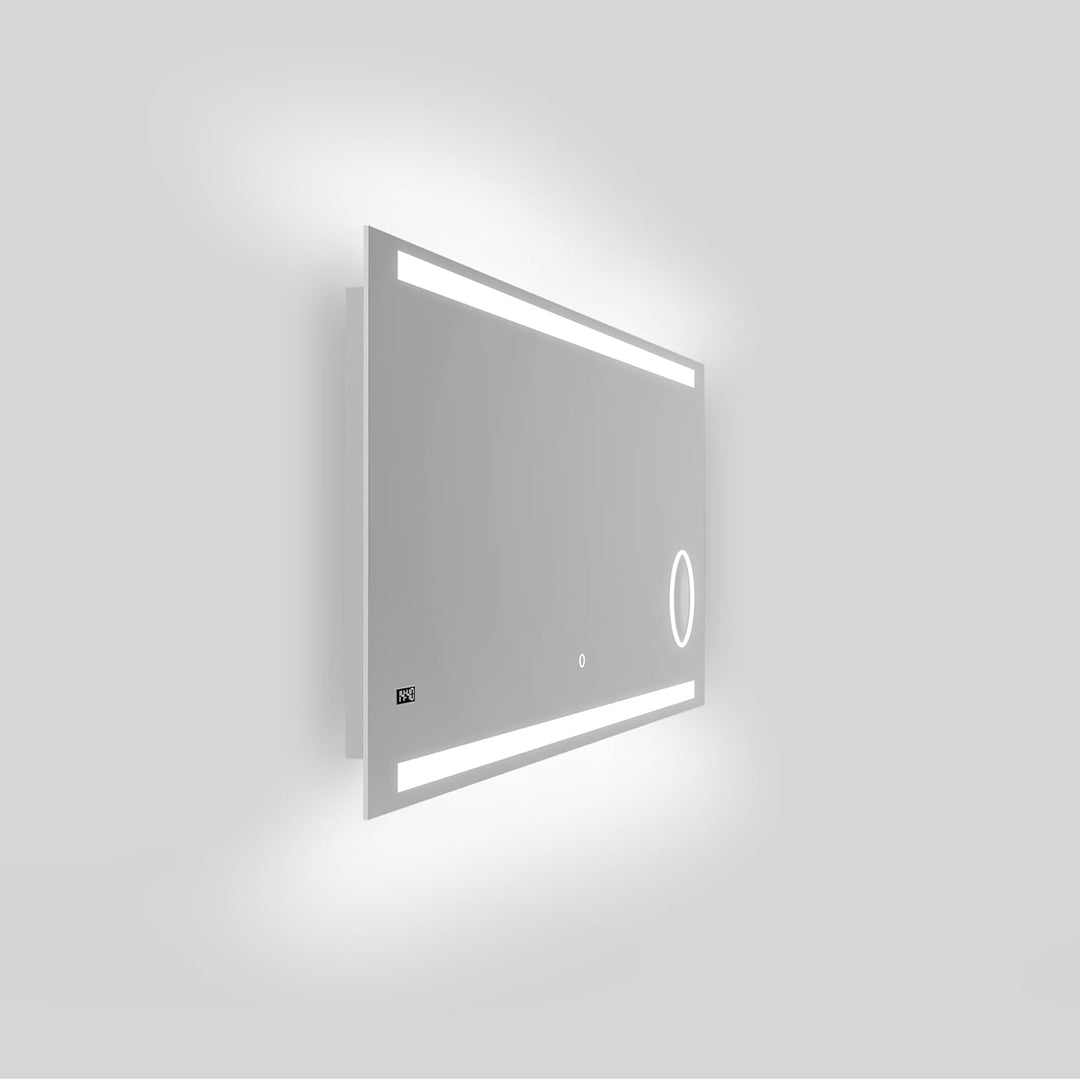 Talos King Badspiegel mit Beleuchtung – LED Badezimmerspiegel 80x60 cm – Wandspiegel mit beleuchtete