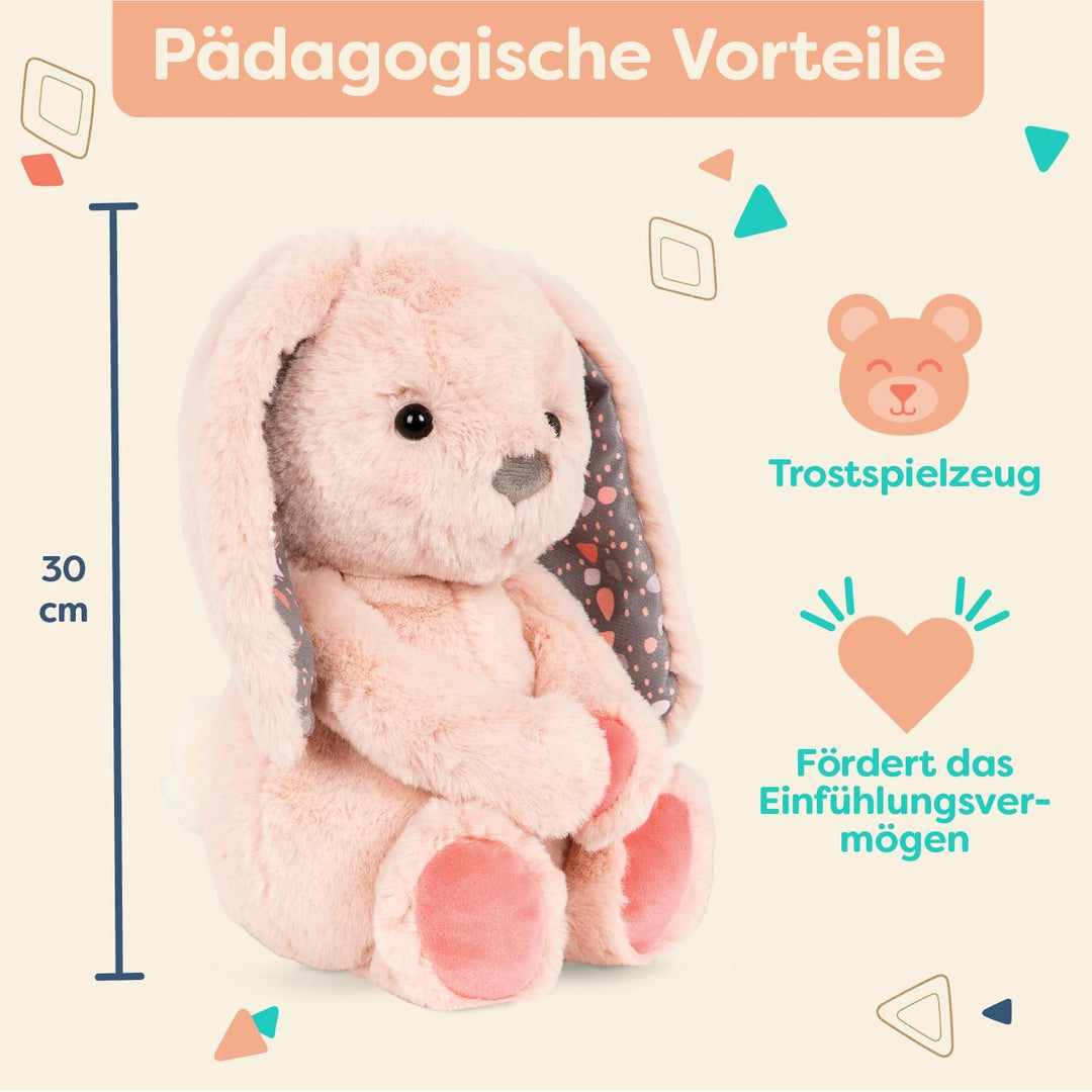 B. toys Kuscheltier Hase – Superweich mit langen Ohren – Plüschtier pfirsichfarben, Baby und Kinder