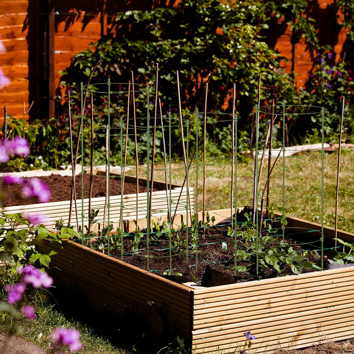 Relaxdays Rankhilfe, 5er Set, 4 Ringe, HxD: 90 x 28 cm, Blumen & Nutzpflanzen, Metall & Kunststoff,