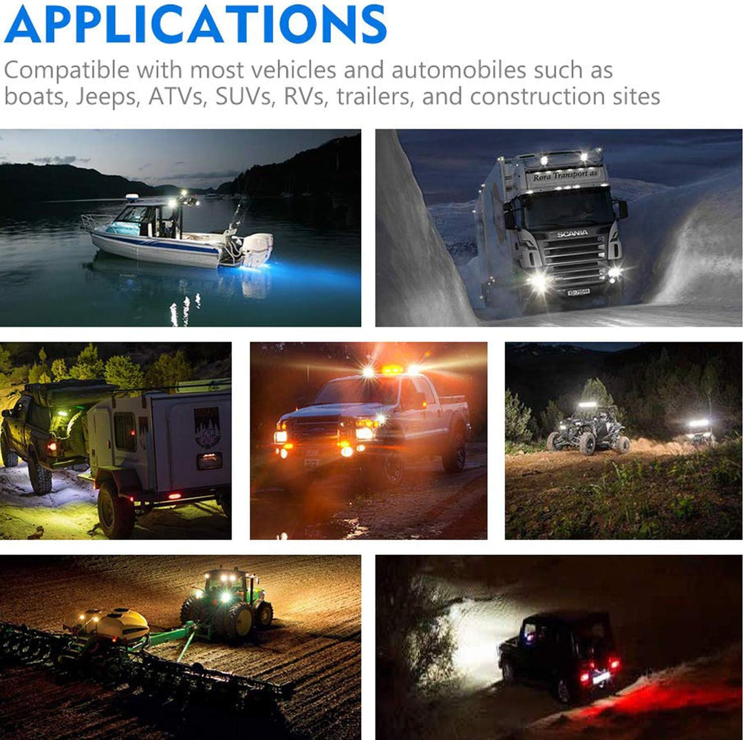 AUXTINGS 10 Stücke 4 Zoll 10 cm 18W Mini dünn LED Arbeitsscheinwerfer Flutlicht Leuchtfleck Beam LED