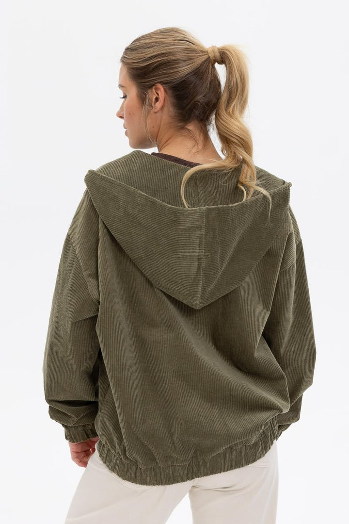 fun2bemum Cordjacke 3 in 1 Tragejacke Baby Umstandsjacke Oversize Herbstjacke für Mama mit Babytrage
