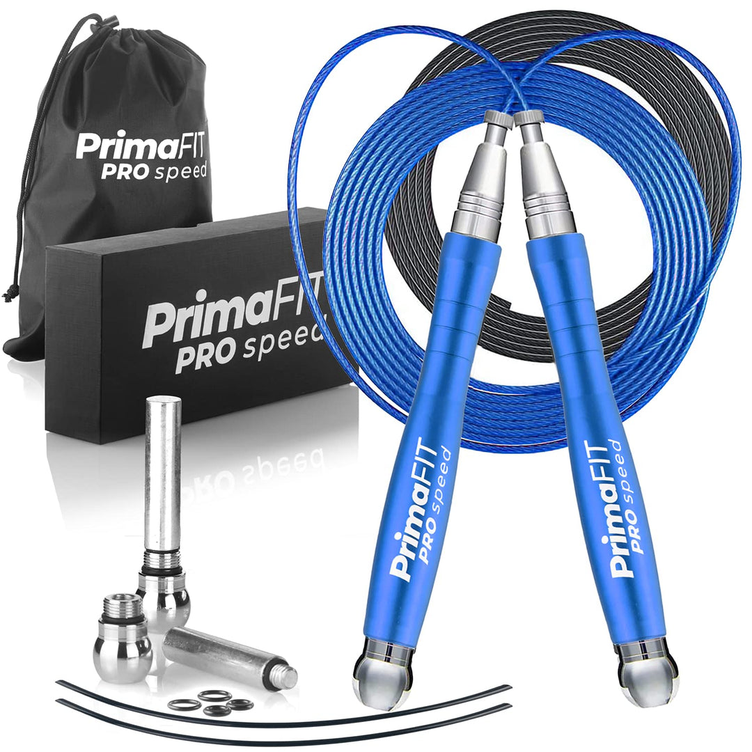 PrimaFIT Springseil Erwachsene Fitness Pro Speed Jump Rope 3m Seilspringen Verstellbar Mit Gewichten