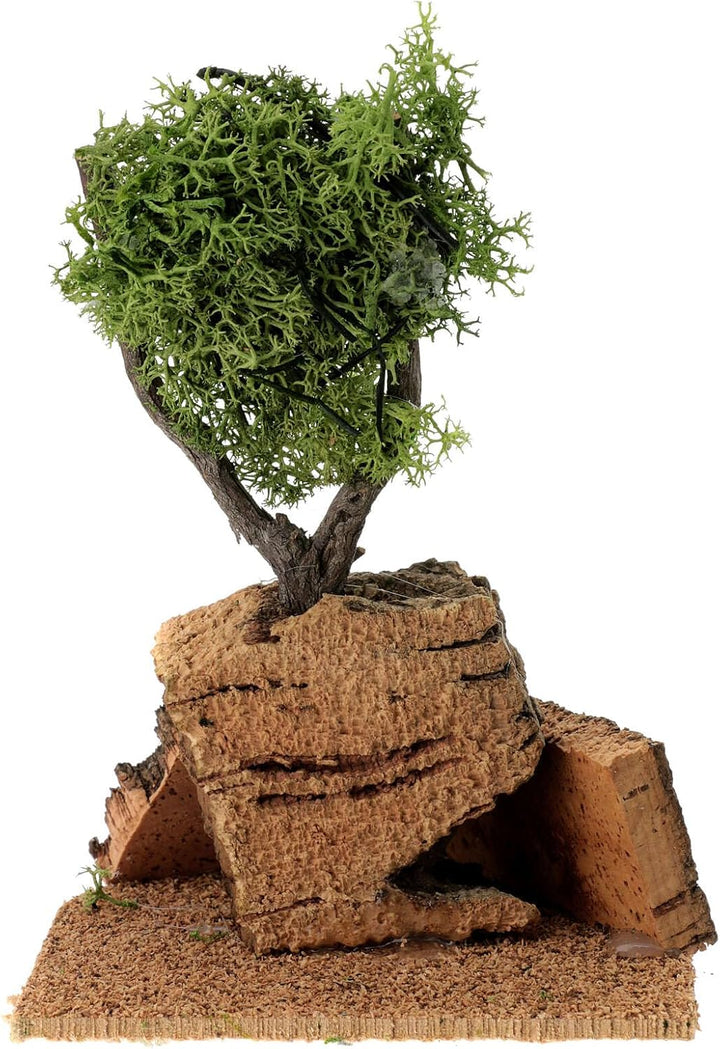 Holyart Baum mit Flechte für Krippe 20cm Gross