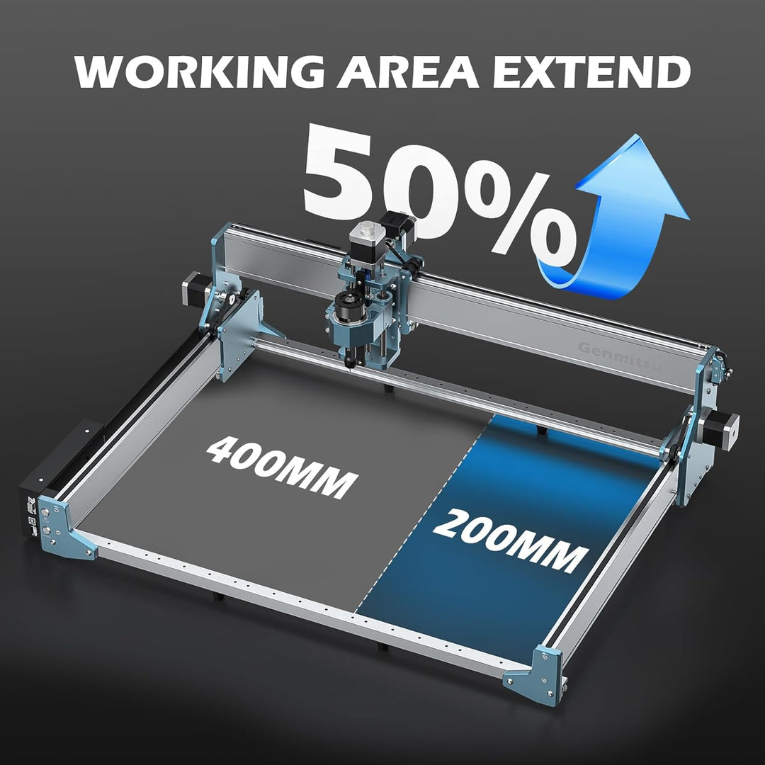 Genmitsu X-Achsen-Erweiterungskit für 4040 RENO CNC-Fräsmaschine, perfekt für grosse Holzgravur- und