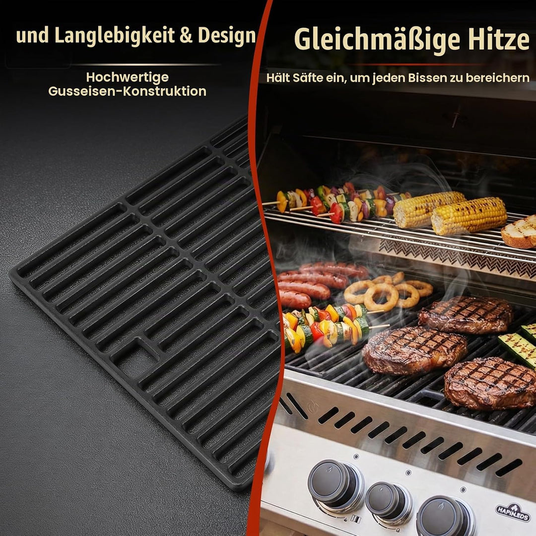 Denmay 44,5 x73,6 cm Gusseisen Grillrost für Mr Gardener Kingman 4, Emailliert Grillrost Ersatz für