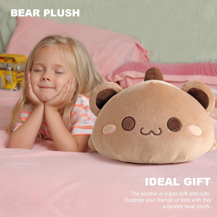 shownicer Plüschtier Braun Bär Kuscheltier Stofftier Kawaii Bär Plüsch, Bär Plüschkissen Spielzeug,