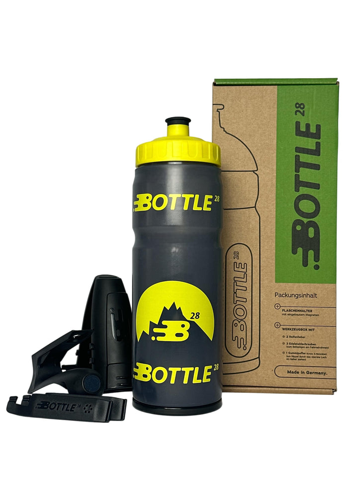 700 ml Fahrrad-Trinkflasche mit magnetischem Flaschenhalter &amp; integrierter Werkzeugaufbewahrung | Ma