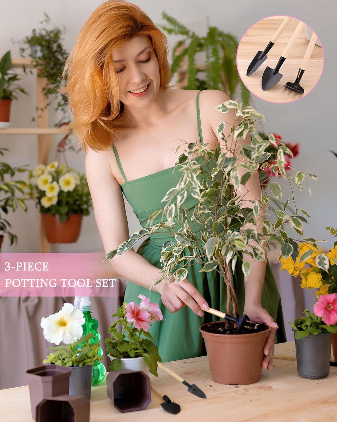 MQFORU Gartenwerkzeug Set, 11 Stück Heavy Duty Gartengeräte Set, neues komplettes Set von gedruckten