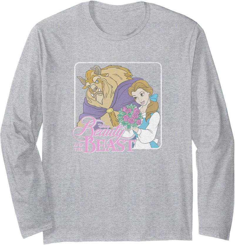 Disney Beauty And The Beast Simple Framed Portrait Langarmshirt