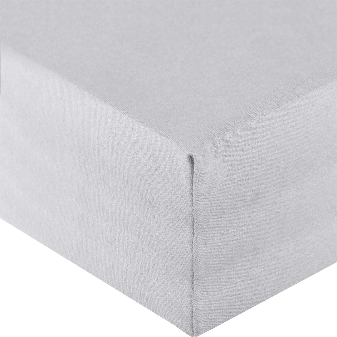 aqua-textil Royal XL Spannbettlaken Boxspringbett Wasserbett 200x220-220x240 cm Silber grau 210g/qm